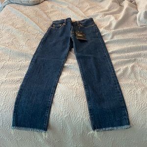 levi's wedgie straight dark wash jeans